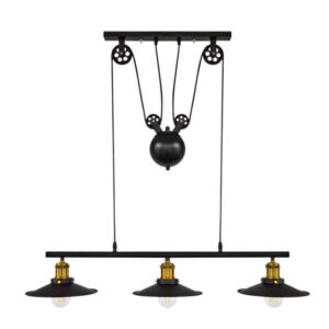 Island Pendant Light Industrial Rustic Suspension Iron 3 Light