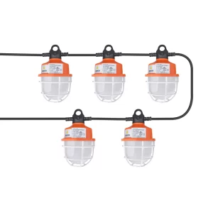 100W LED Temporary Work Light - Construction String Light - 50ft