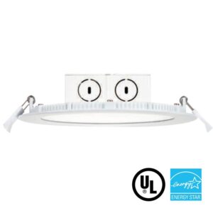 LED flat J-box Downlight - 6inch - 11.5W - 800lm - Dimmable - UL+ES