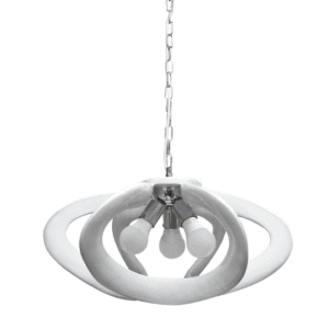 Pendant 3 Light White Open Shade