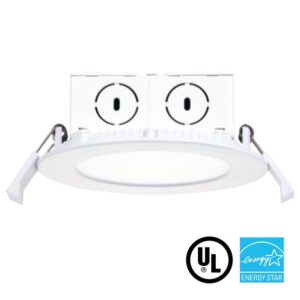 LED flat J-box Downlight - 4inch - 8W - 500lm - Dimmable - UL+ES
