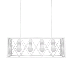 Island Pendant Light Industrial Rustic Cross Frame Box 4 Light