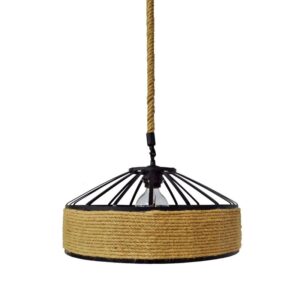 Pendant Light Industrial Iron Frame Rope